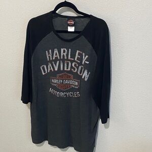 🏍️ Cool 3/4 sleeve Harley Davidson shirt from Belgrade MT.